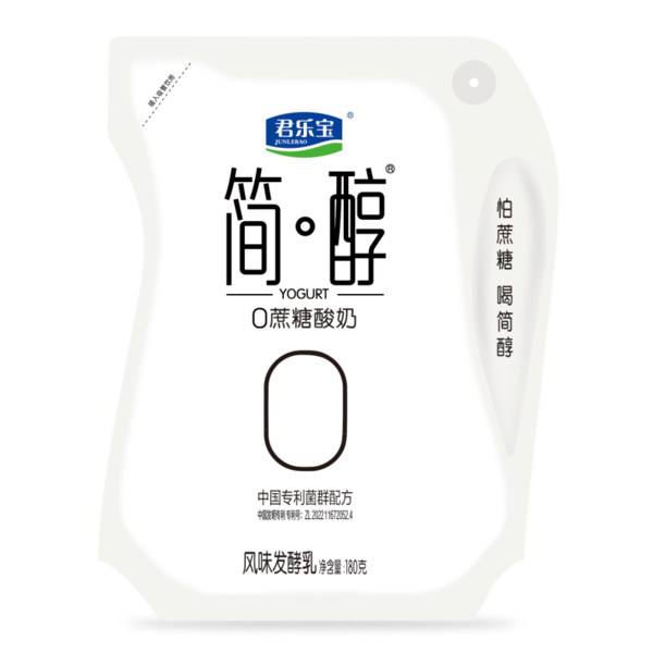 君乐宝简醇0蔗糖风味发酵乳 180g
