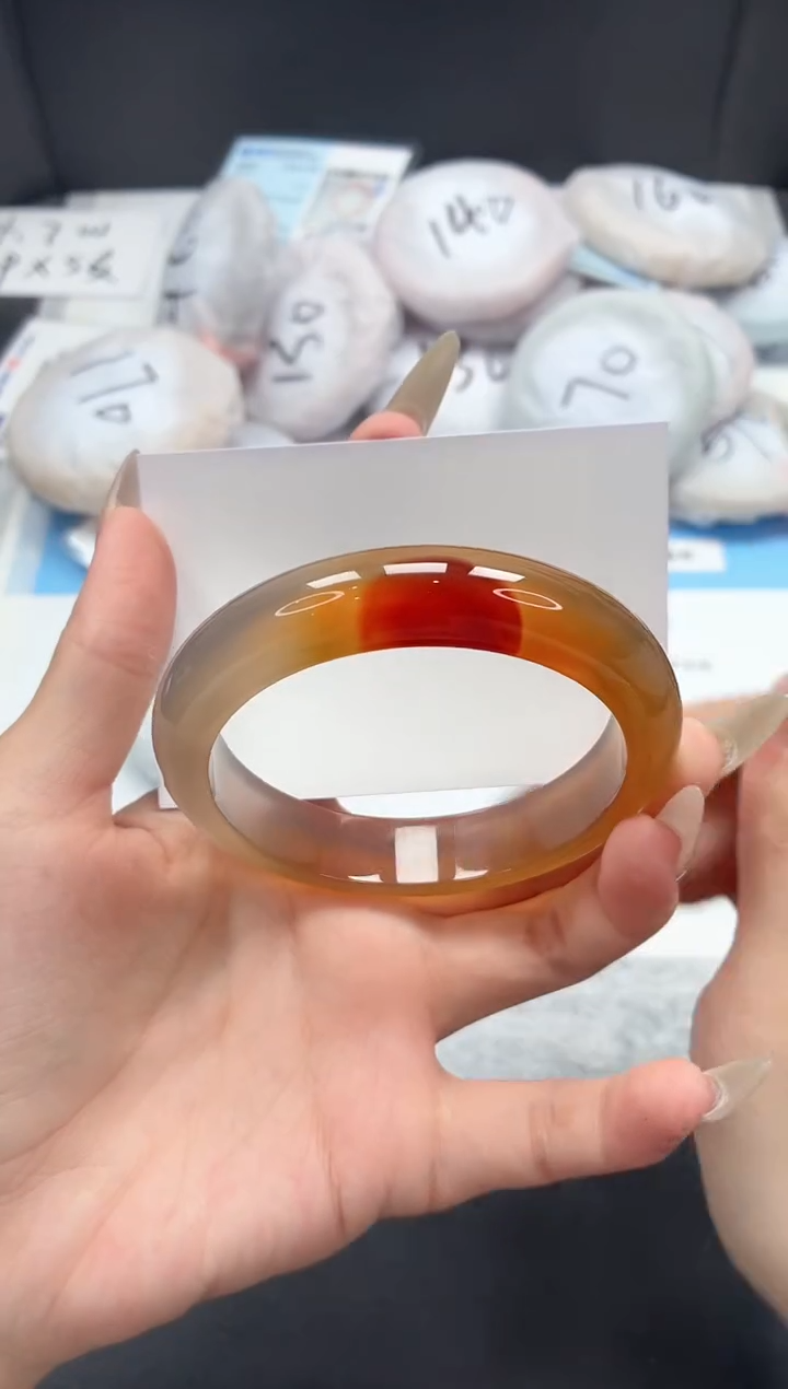 石英质玉手镯未镶嵌341/香槟61.6