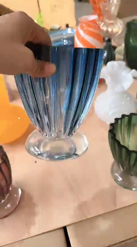 【闪购商品】玻璃蓝色繁花