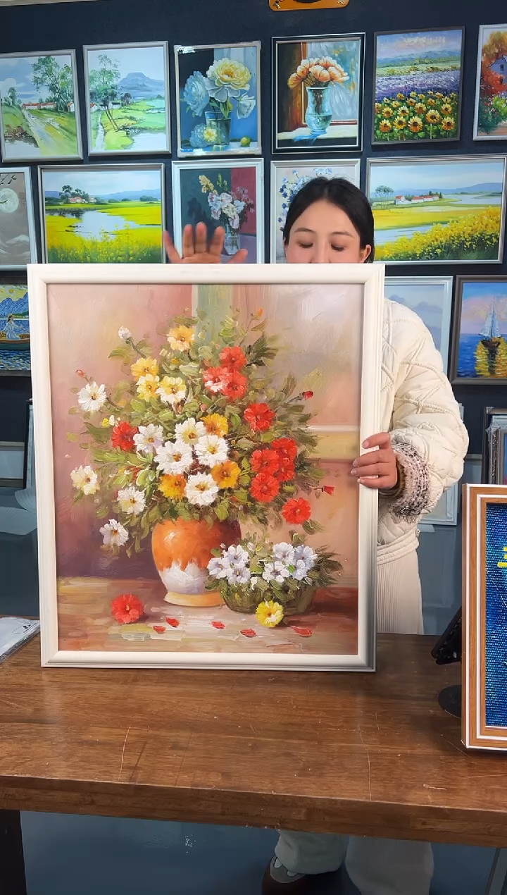 【闪购商品】油画13号 50*60 花卉-手绘油画