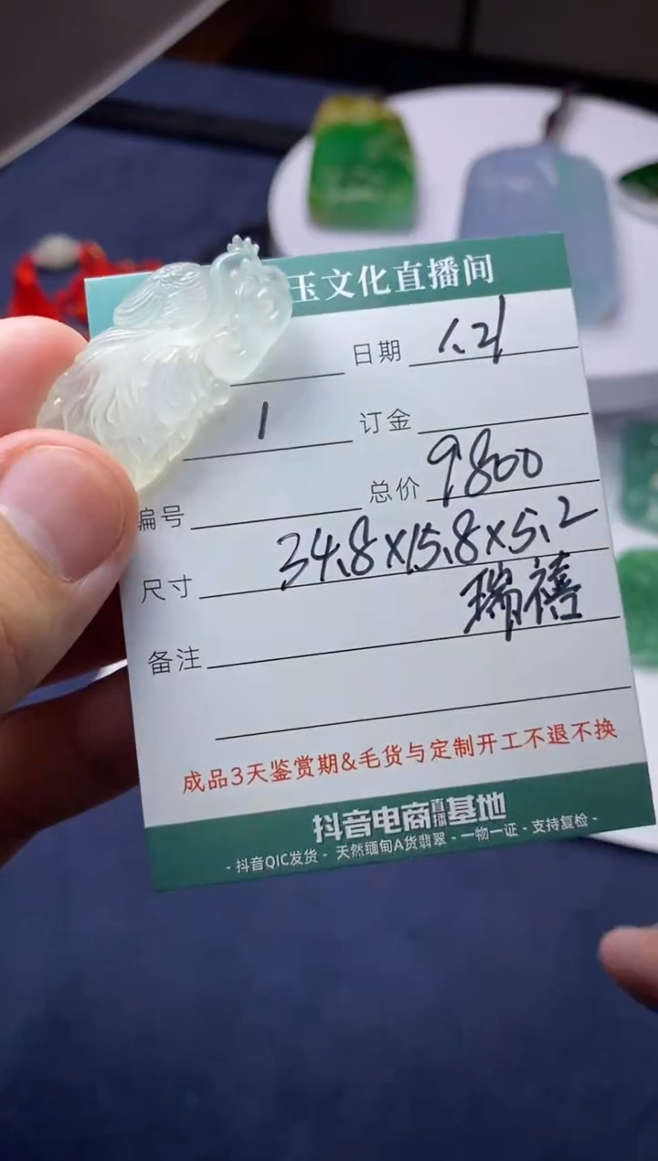 【闪购商品】翡翠颈饰未镶嵌孔雀