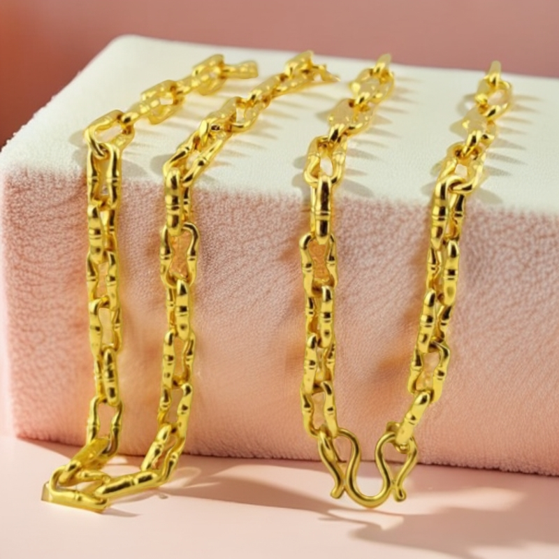 链子足银  链子足银 节节高项链男士时尚百搭复古潮流素款轻奢