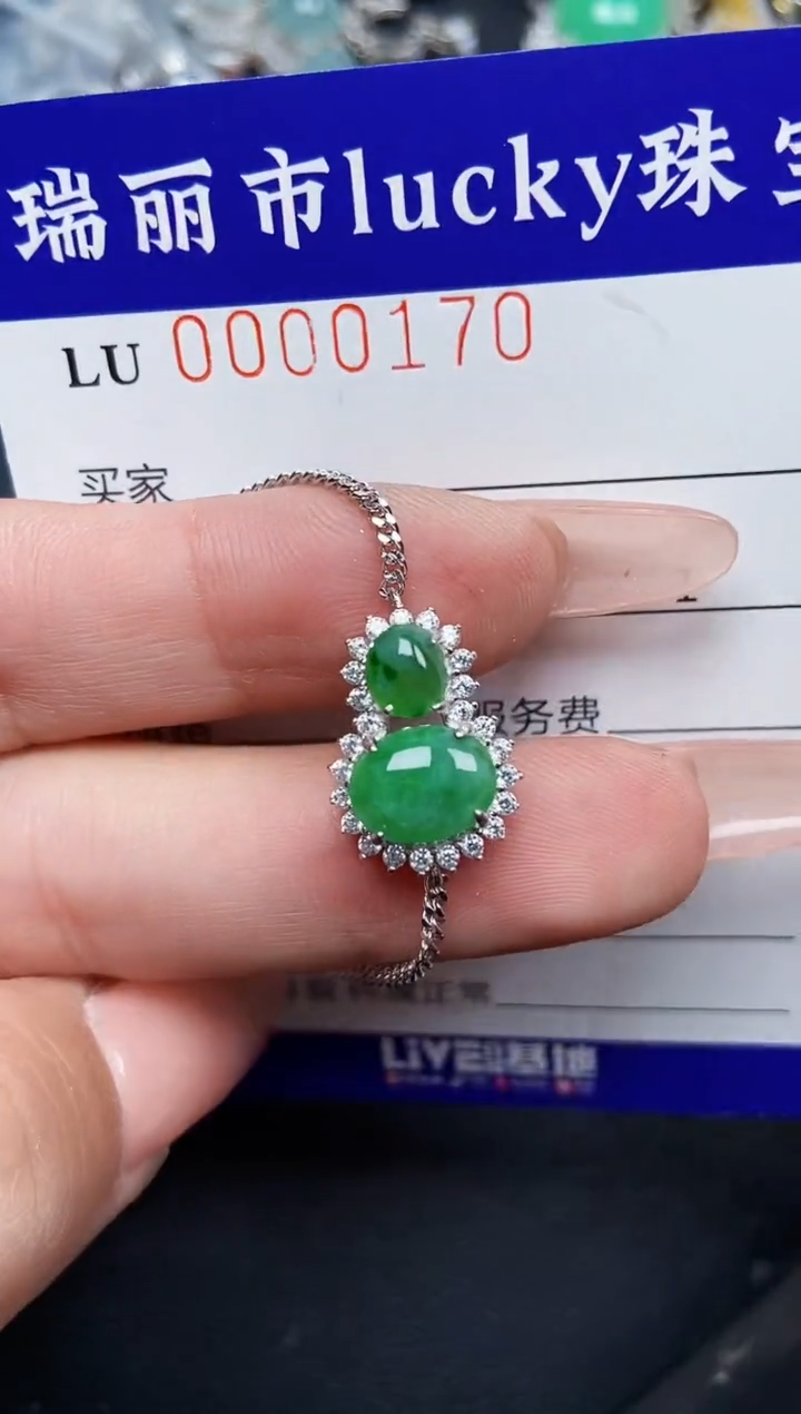 【闪购商品】翡翠颈饰银S925镶嵌0170