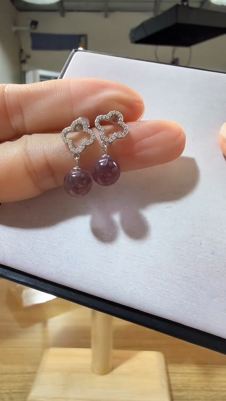 未镶嵌耳钉水晶优0736