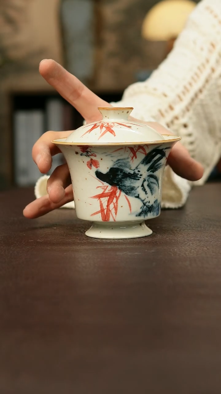 景德镇陶瓷杯碗柴烧多人