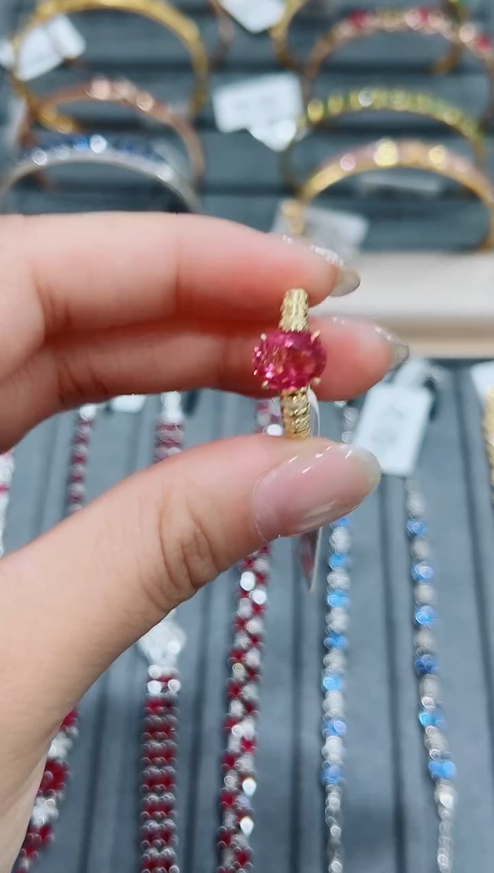 【闪购商品】碧玺戒指18K金镶嵌·