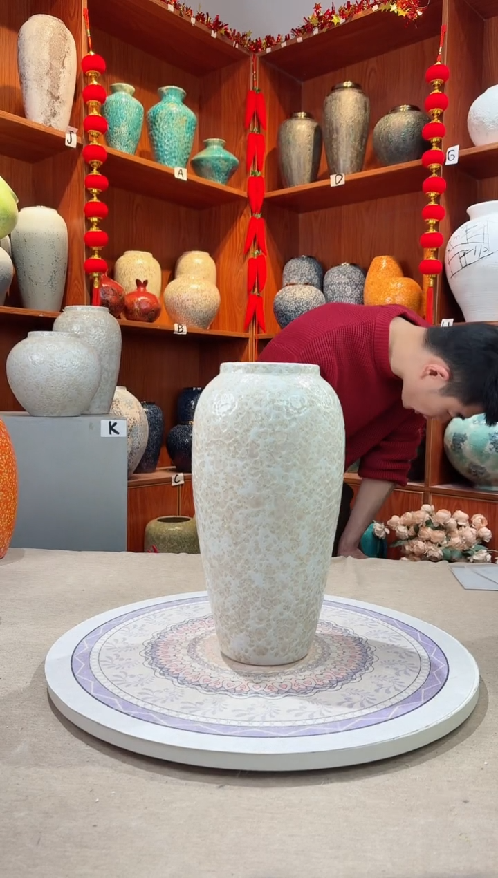 【闪购商品】瓶陶瓷花瓶 无花 茶白大号