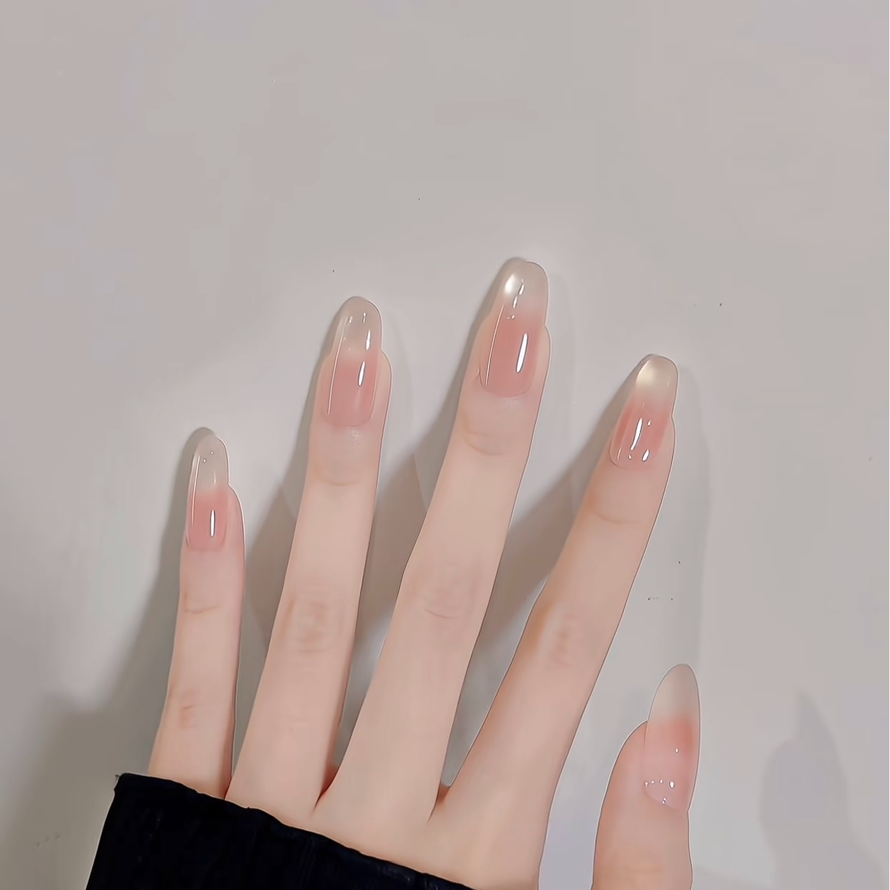 【追光2.0】裸色水光冰透猫眼美甲穿戴甲片高级感显白气质网红美甲