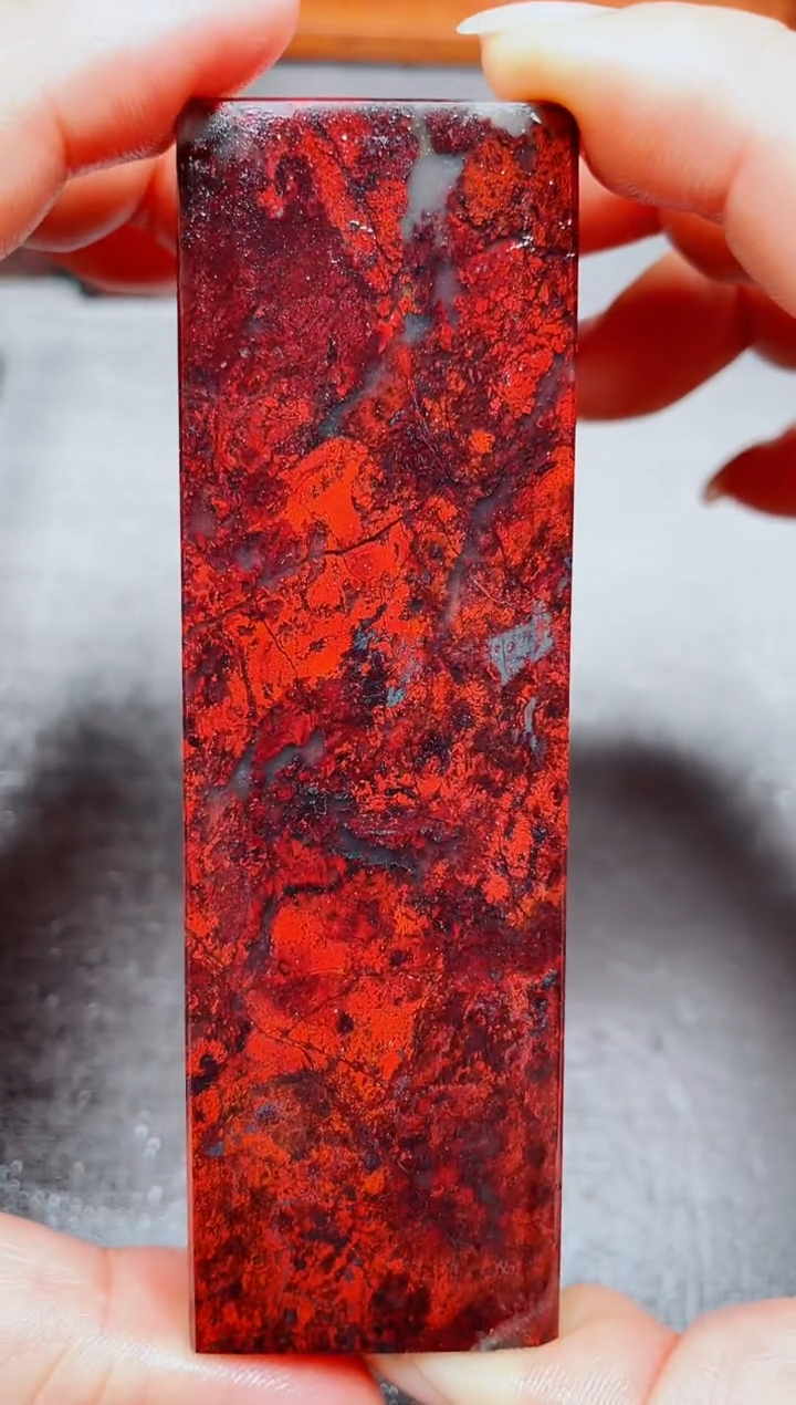 玉桂林鸡血玉素章--18