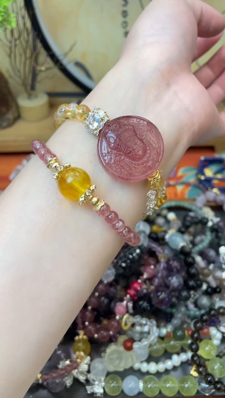 【闪购商品】石英质玉手饰未镶嵌1270手串