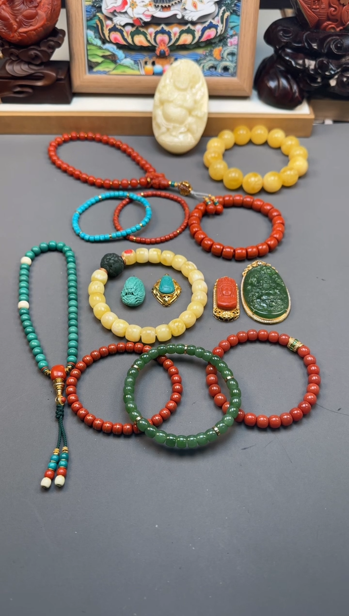 【闪购商品】绿松石手串手串18K金镶嵌手串手串