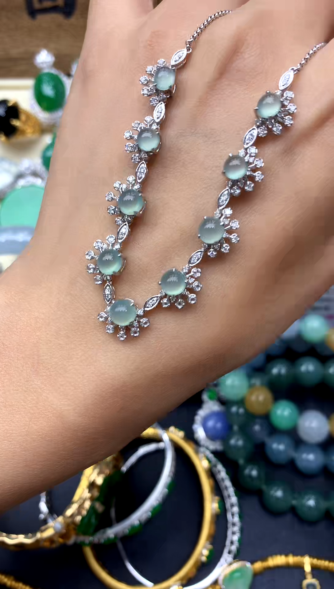 【闪购商品】翡翠颈饰18K金镶嵌349-中国好珍宝