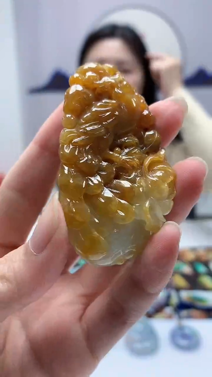 【闪购商品】定制翡翠未镶嵌0405zm-毛货挂件