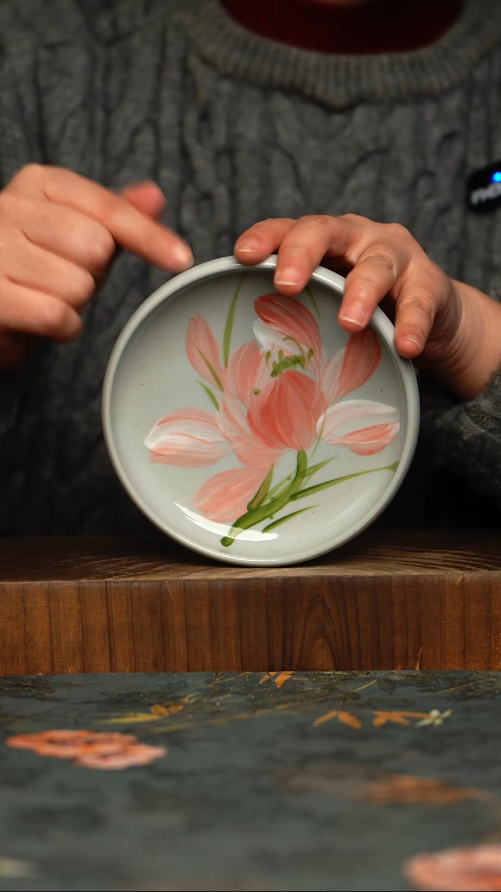 瓷片釉下彩手工手绘同款陶器