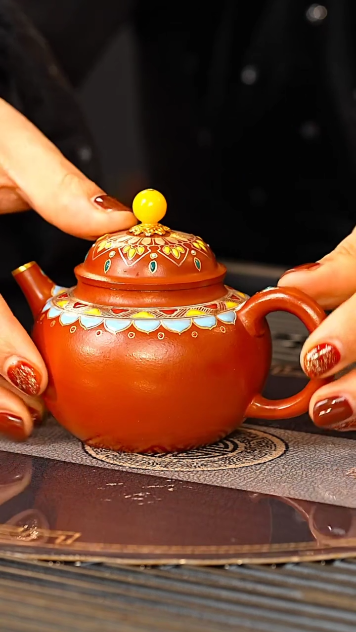 【闪购商品】紫砂茶壶XJH 水磨朱泥 掇球