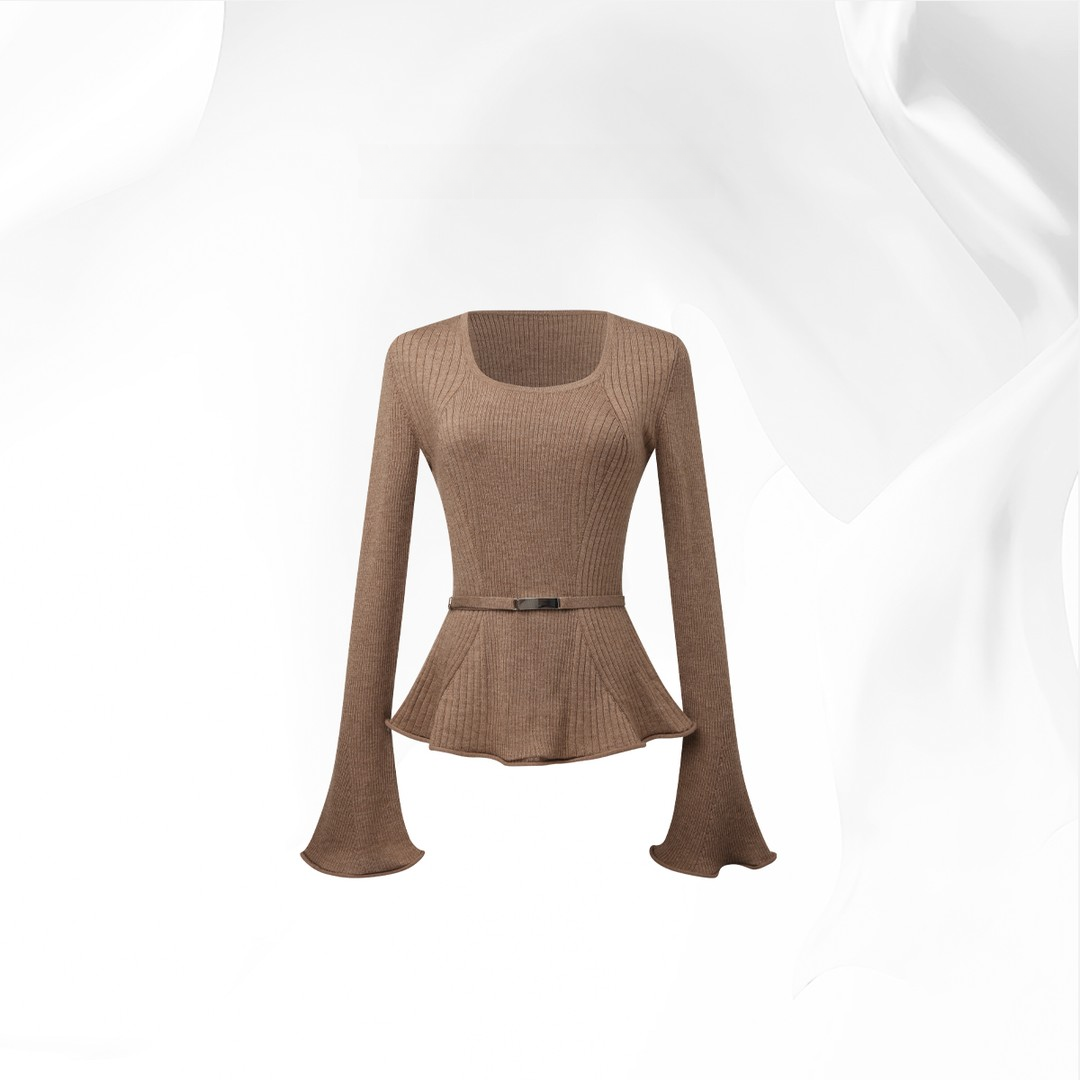 「云贝纱」收腰毛衫B54996170