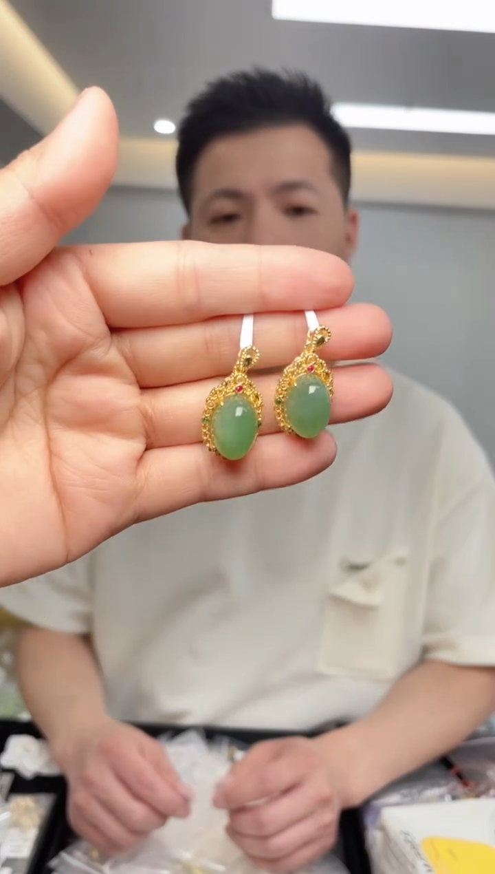 【闪购商品】和田玉·18K金镶嵌（多样性单个发货）