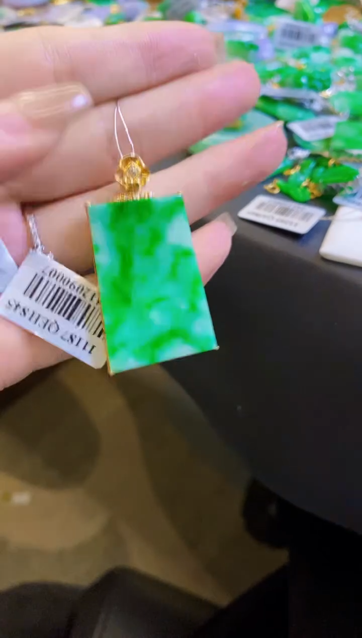 【闪购商品】定制翡翠18K金镶嵌无事牌