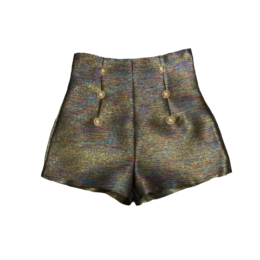 莹莹红人馆时尚气质百搭设计师款高腰短裤90270079