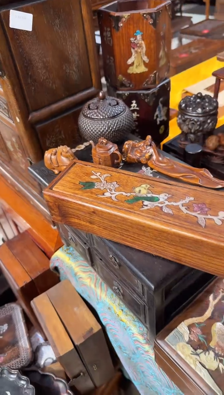 【闪购商品】木木艺缅花2鸟机关线香盒118.88