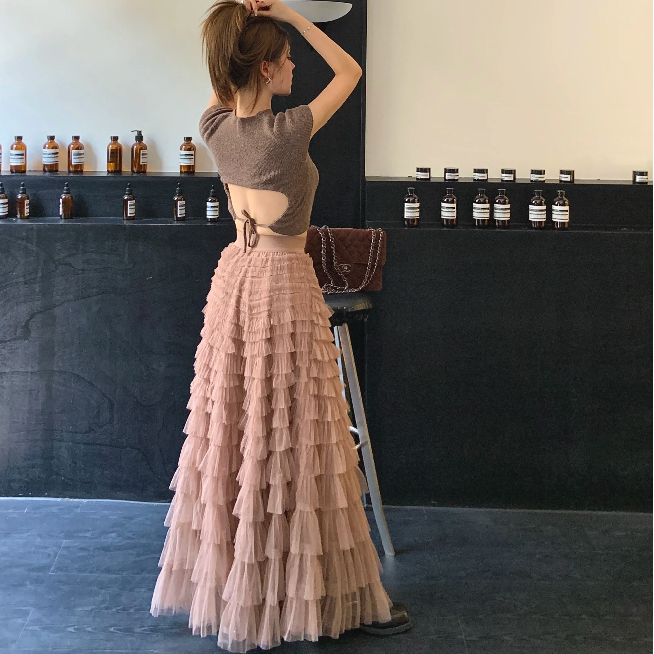 【今喜女装直播专用】法式复古清新温柔气质牛仔裤慵懒风一套爆款