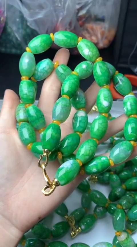 玛瑙/玉髓颈饰未镶嵌129一套