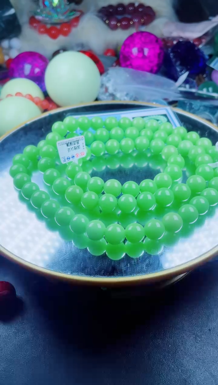 菱锰矿未镶嵌项链夜明珠项链套装卡12