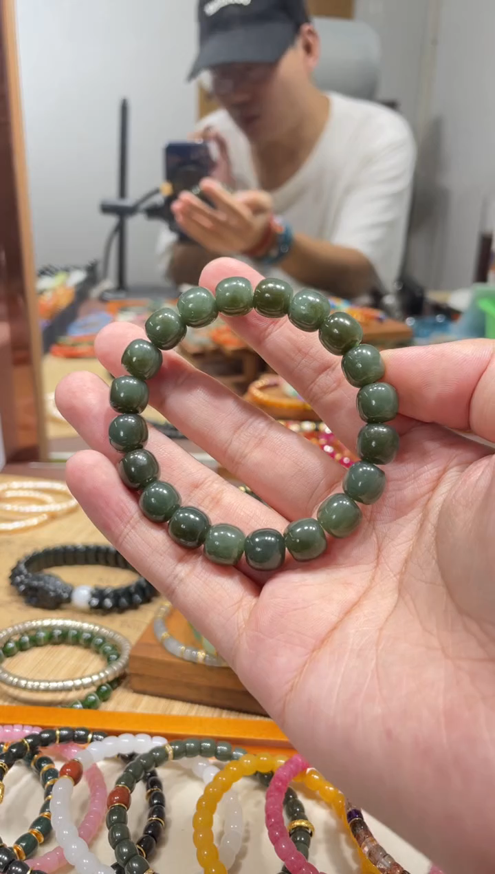 未镶嵌手链和田玉10mm老型且末和田玉手串