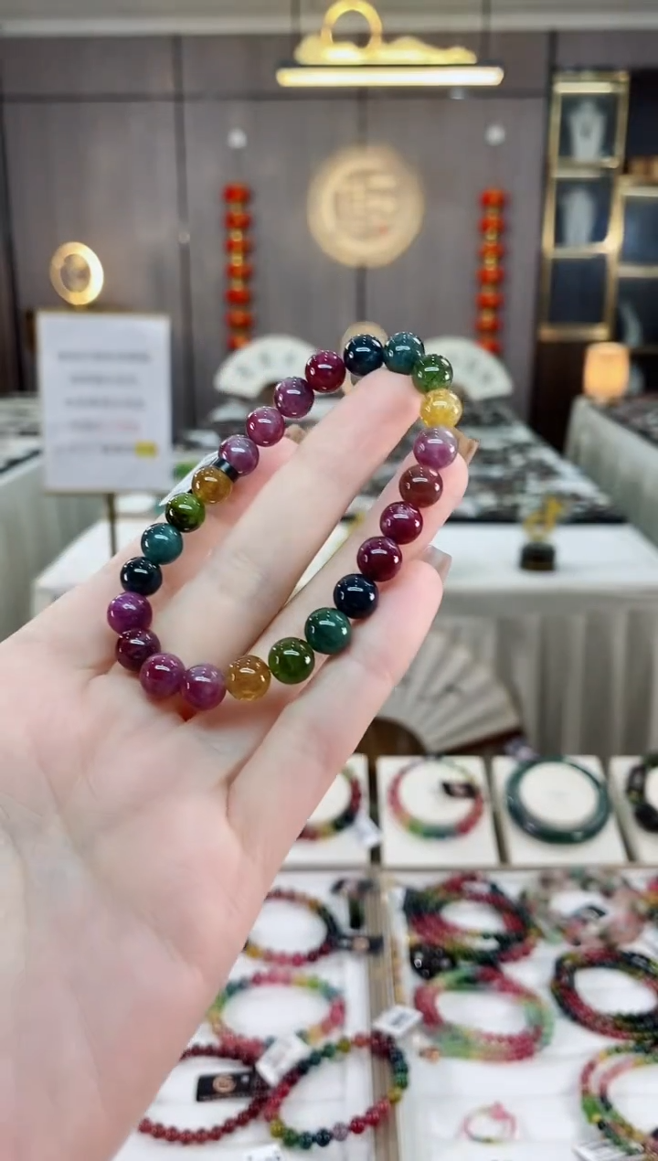 【闪购商品】单圈手串7mm+未镶嵌碧玺dan多样性发货一条