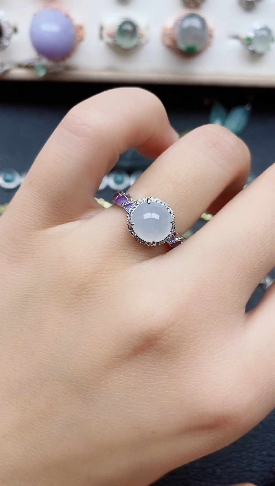 【闪购商品】翡翠戒指银S925镶嵌11111