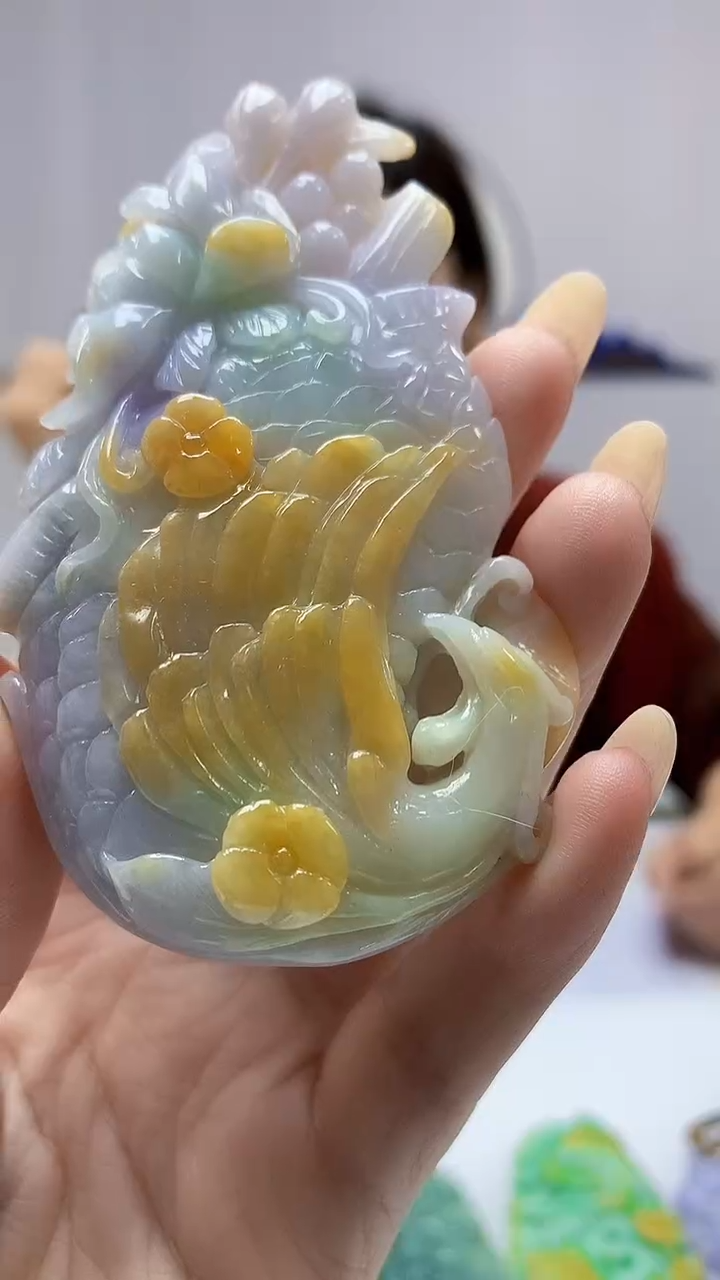 【闪购商品】定制翡翠未镶嵌4829DD-毛货挂件122