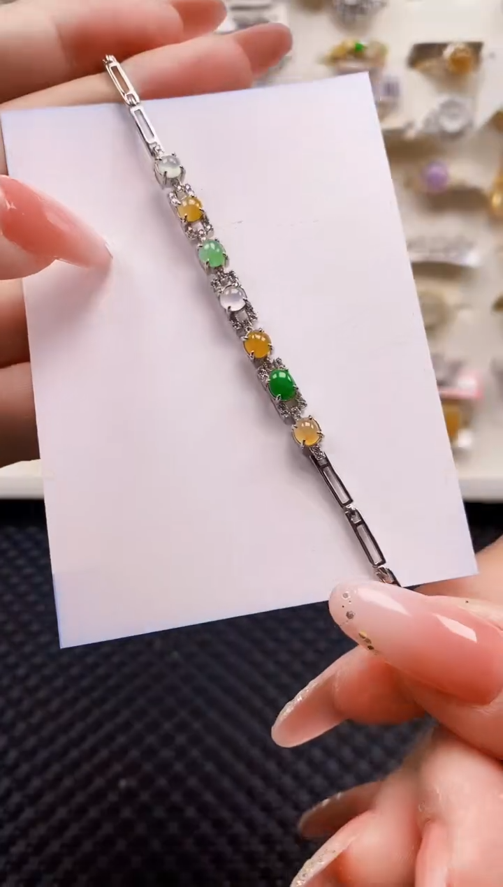 翡翠戒指银S925镶嵌1293