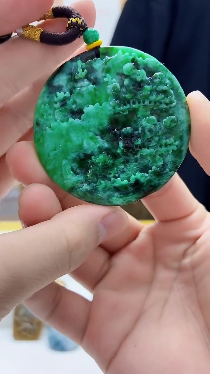 未镶嵌定制翡翠4688bb-毛货挂件62