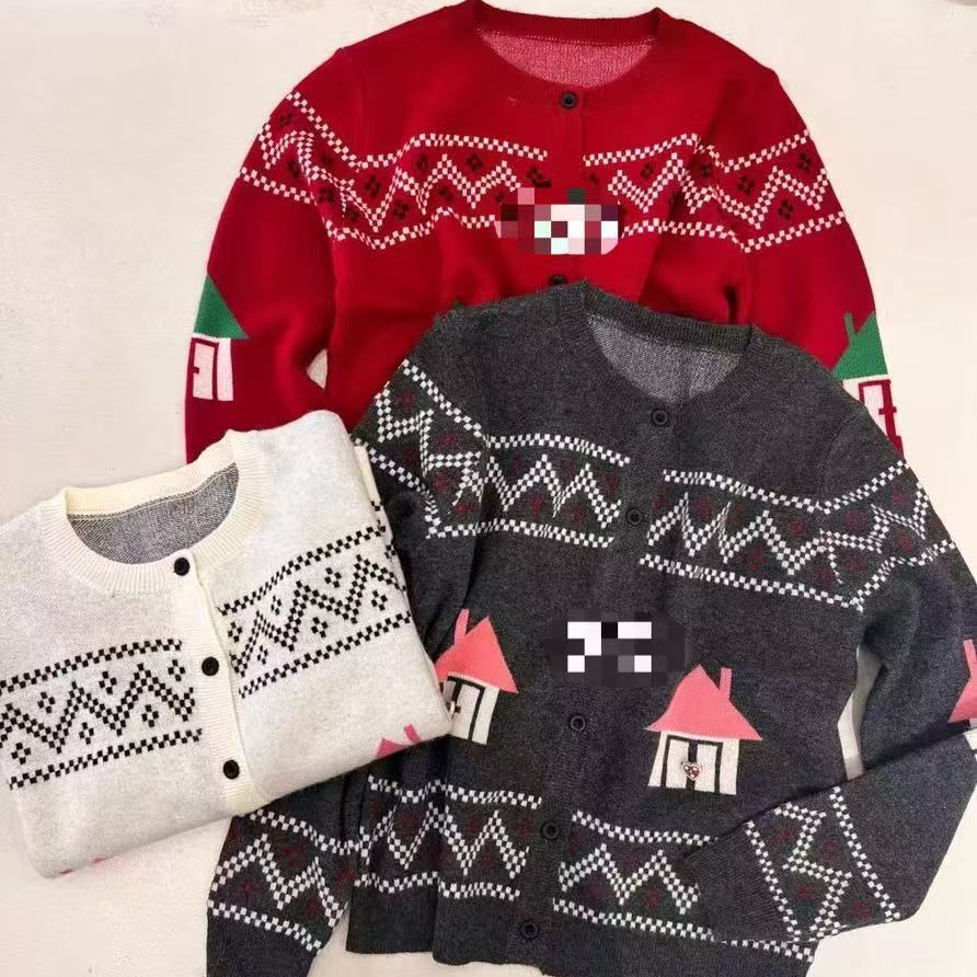 费尔岛新款洋气百搭时尚高级感复古民族风针织衫