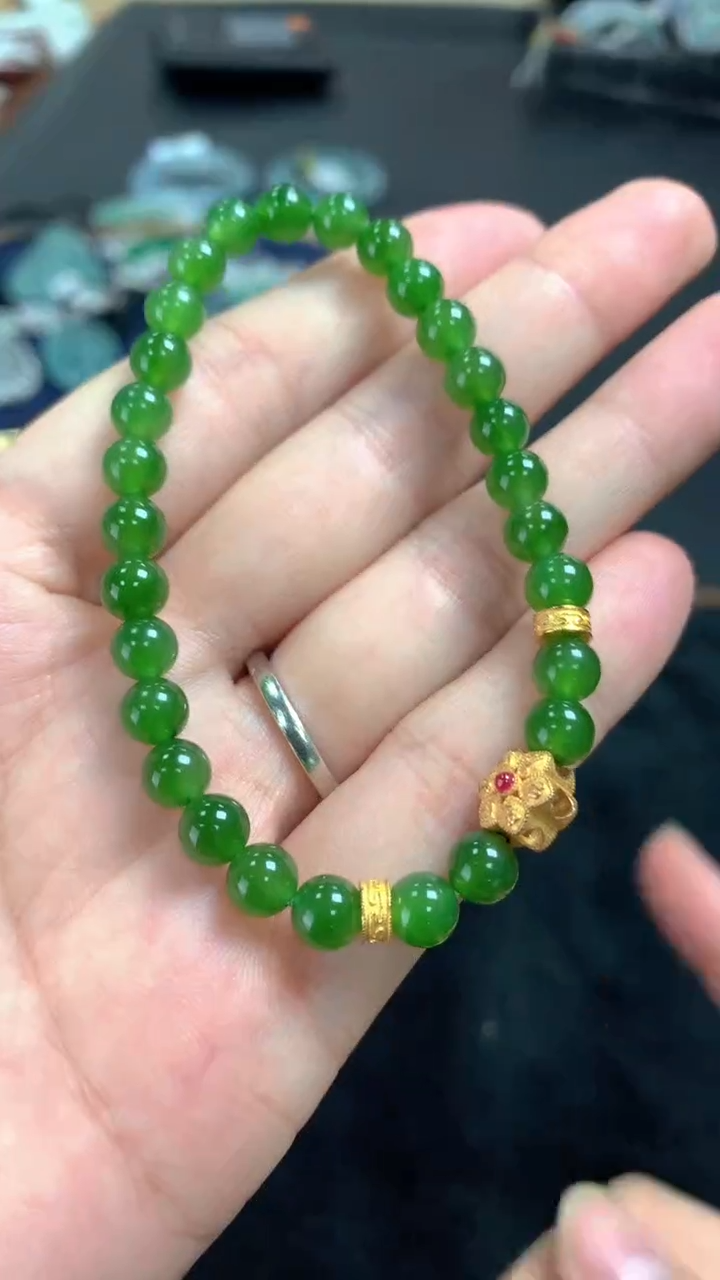 【闪购商品】和田玉（碧玉）手串未镶嵌0123123