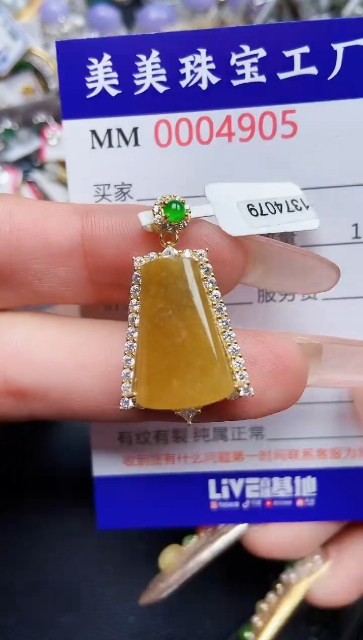 【闪购商品】翡翠颈饰银S925镶嵌4905