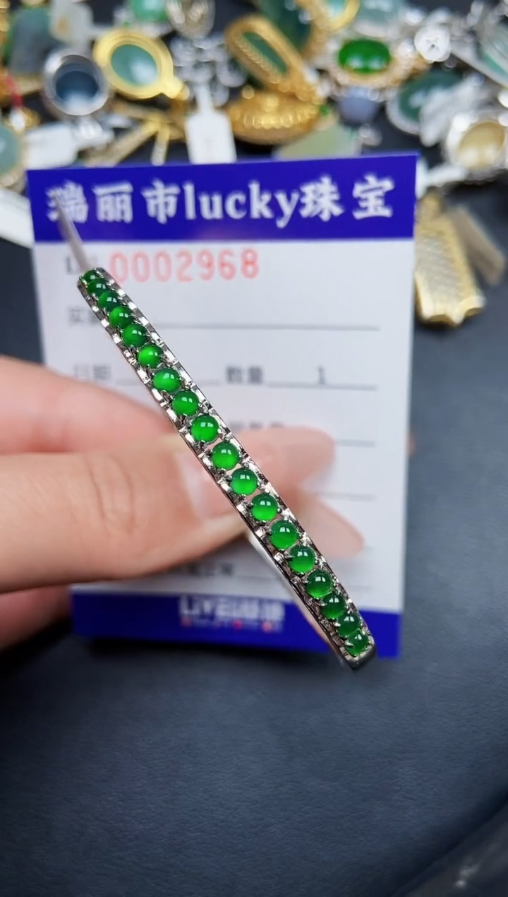 【闪购商品】翡翠颈饰银S925镶嵌2968