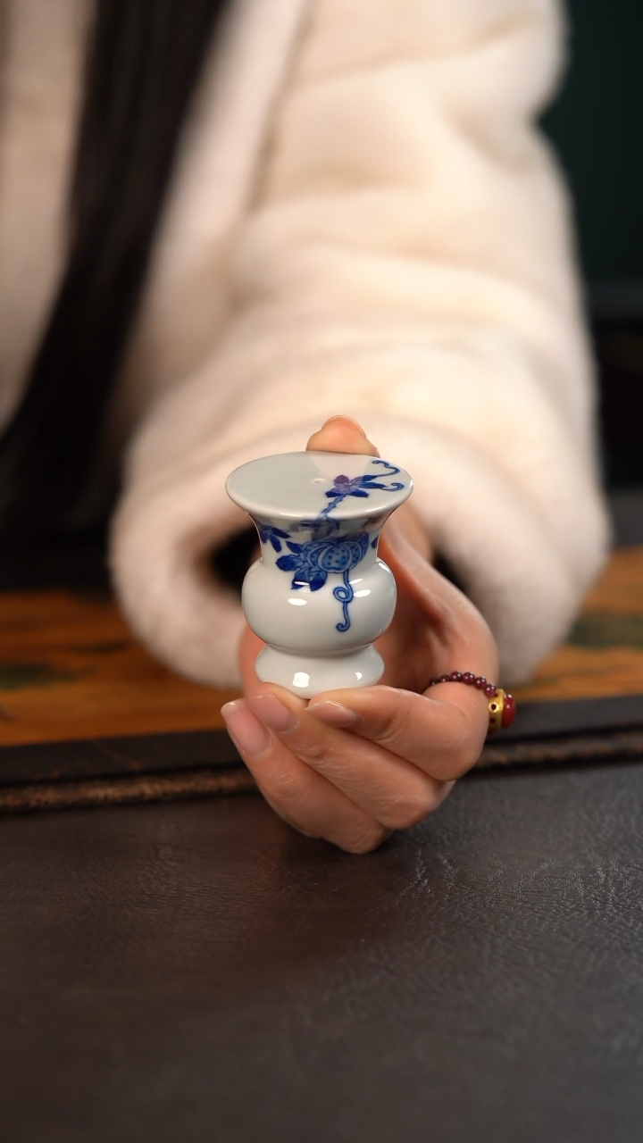 【闪购商品】杯HLX陶瓷折枝南瓜渣斗盖置