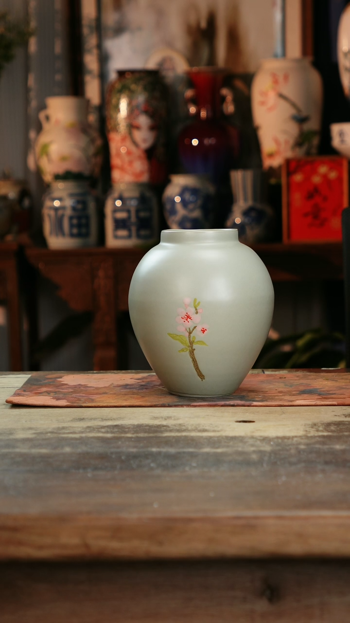 【闪购商品】瓷片景德镇纯手工釉下彩精品花瓶