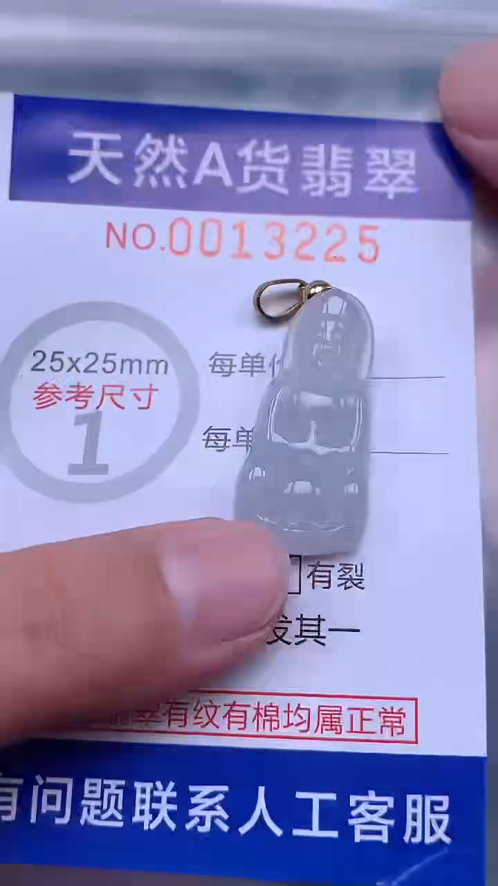翡翠未镶嵌吊坠(不含链)1