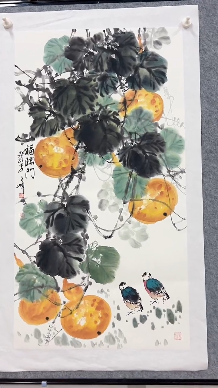 国画李文峰4.5平尺花鸟