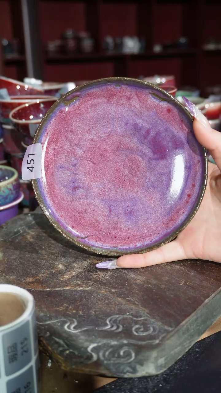 摆件陶精品窑变钧瓷茶器