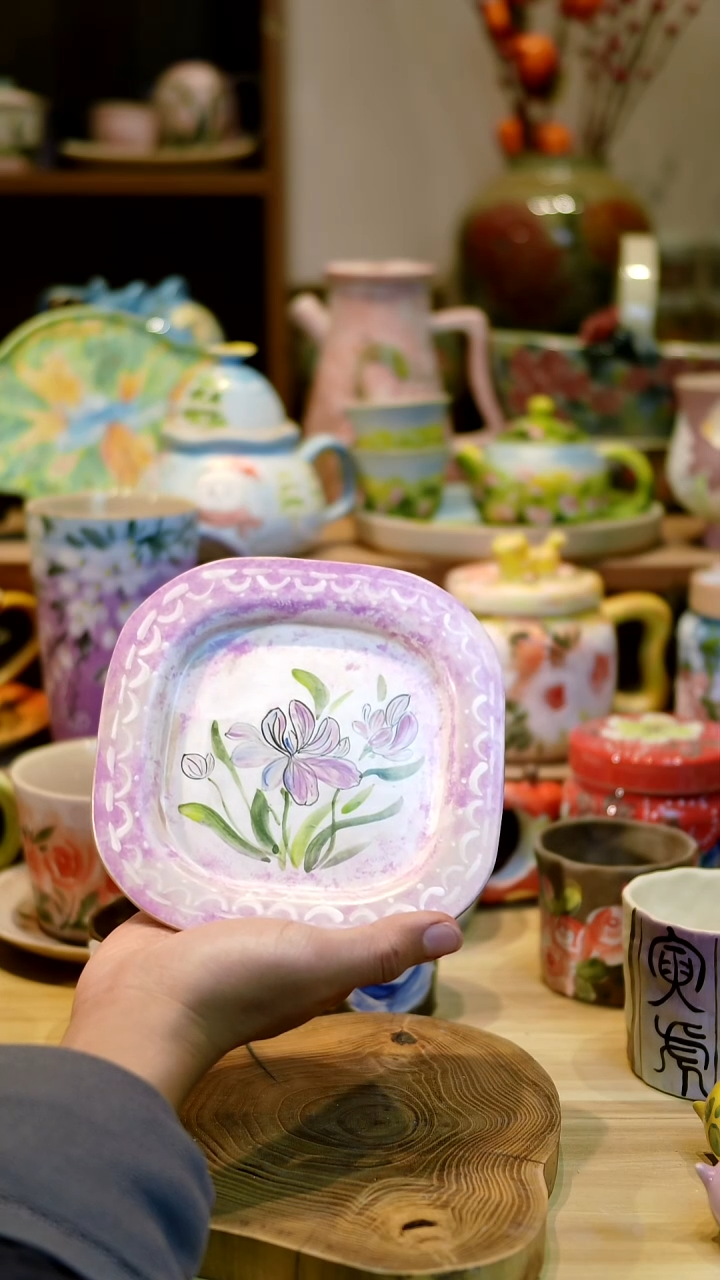 瓷片景德镇釉下五彩手绘陶瓷