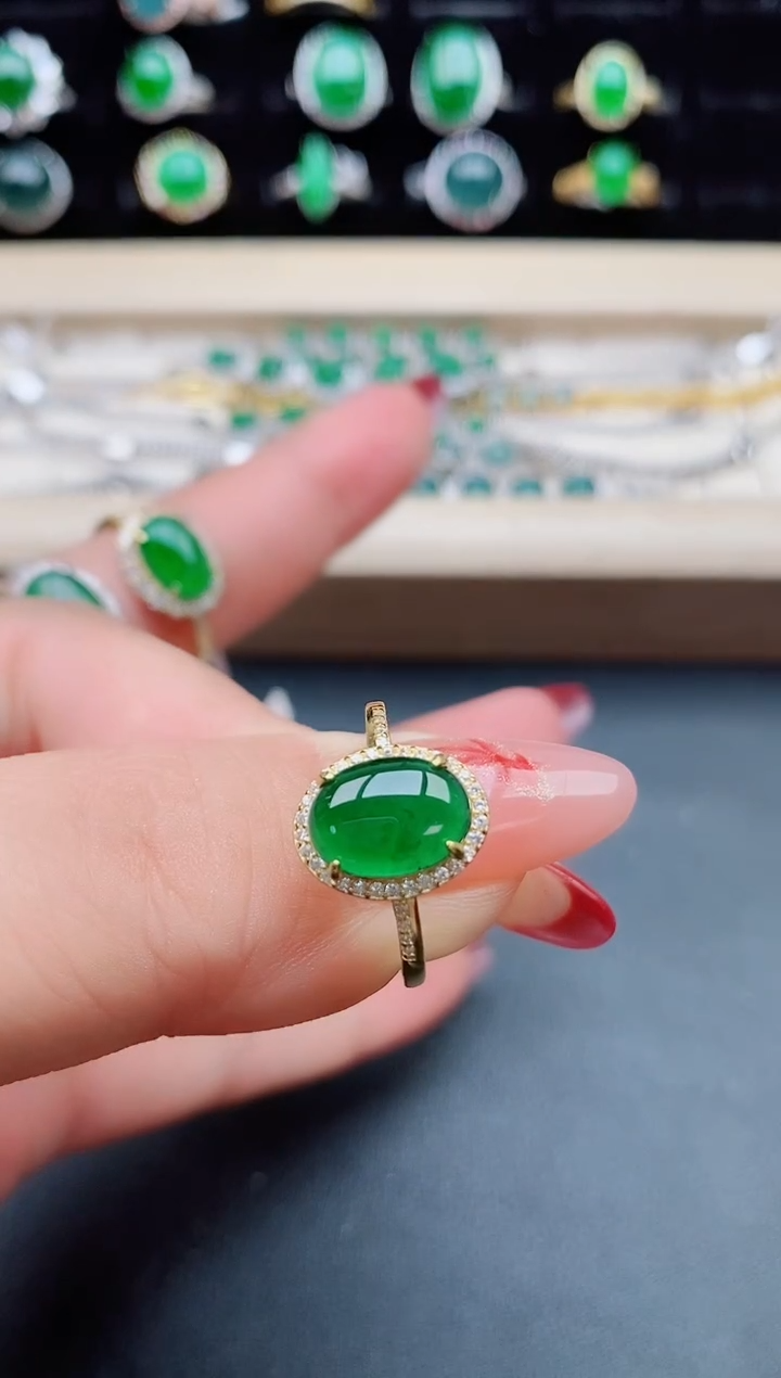 【闪购商品】翡翠戒指银S925镶嵌1321321