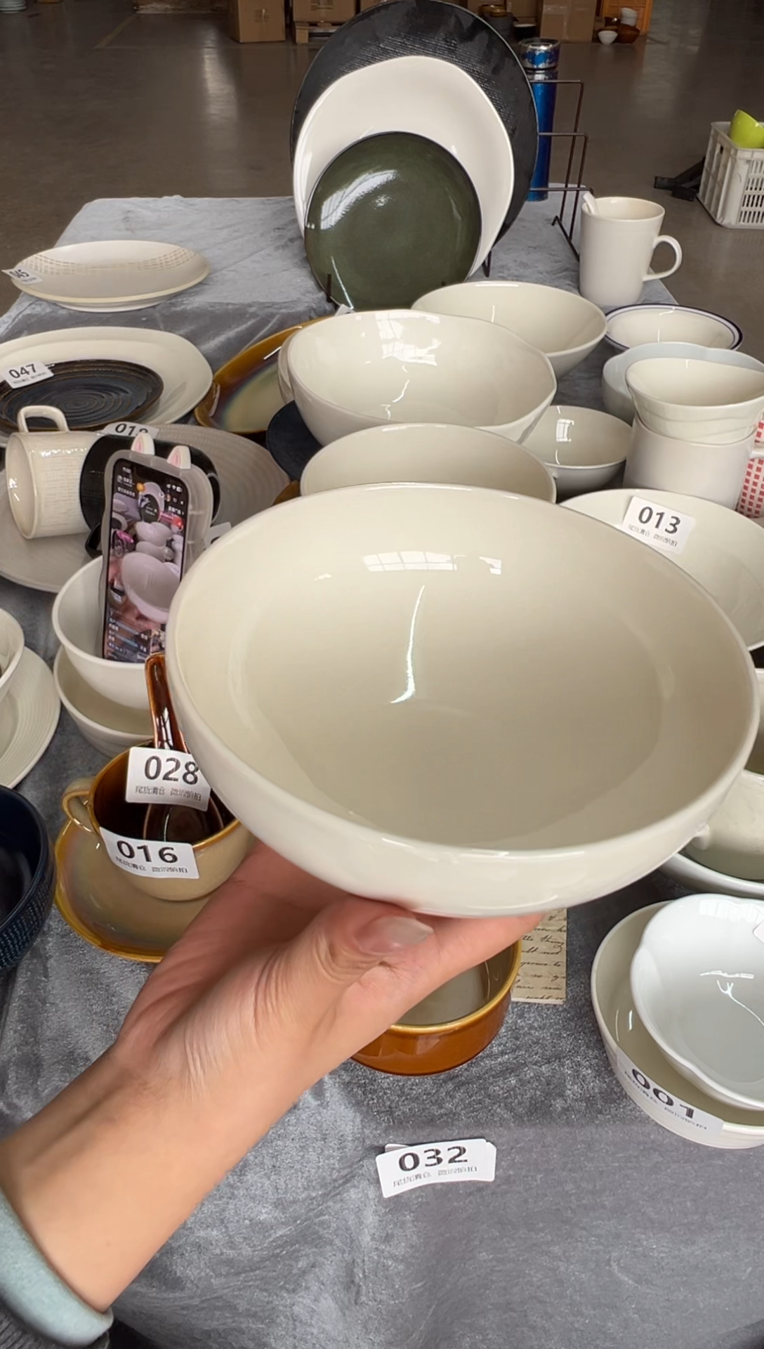 新骨瓷098瑕疵暖白6,25寸面碗矮口