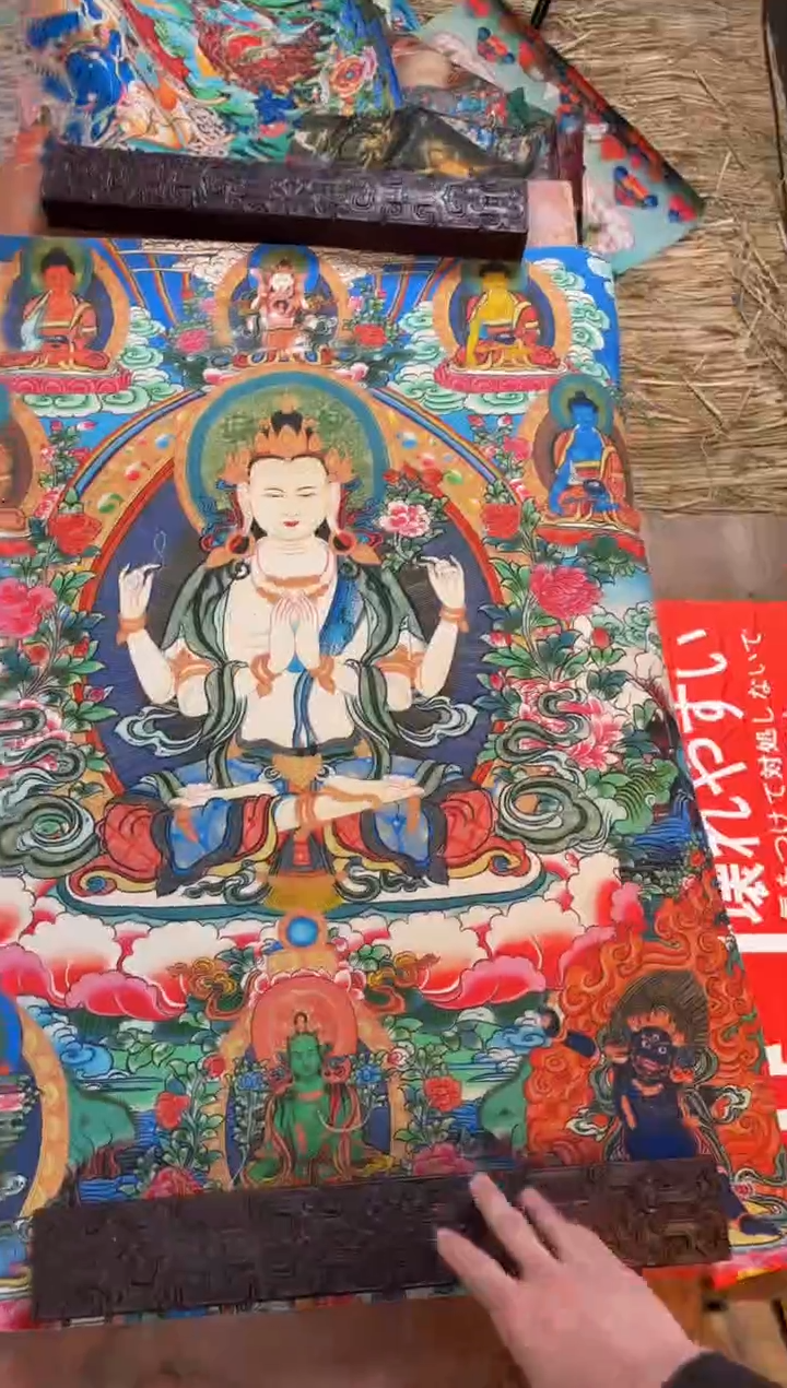 装裱画精品手绘唐卡链接--A