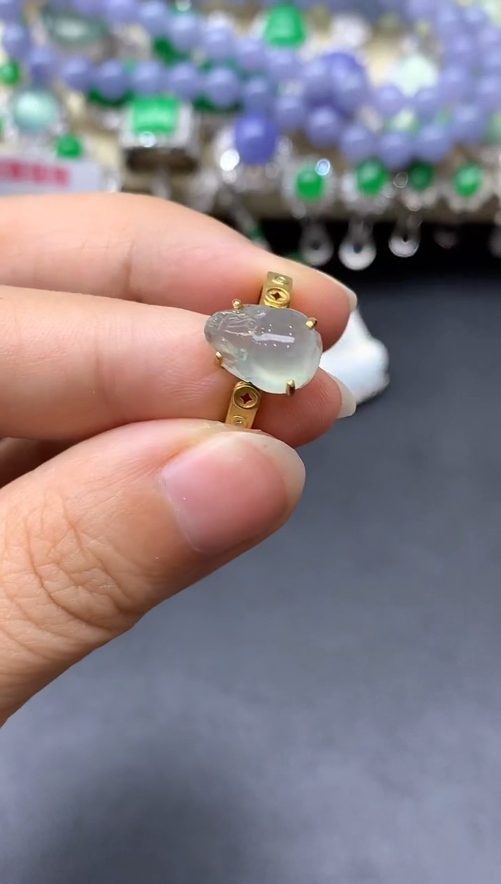 18K金镶嵌戒指翡翠203-中国好珍宝