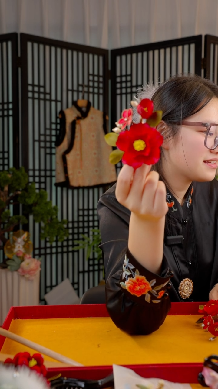 刺绣非遗苏绣绒花