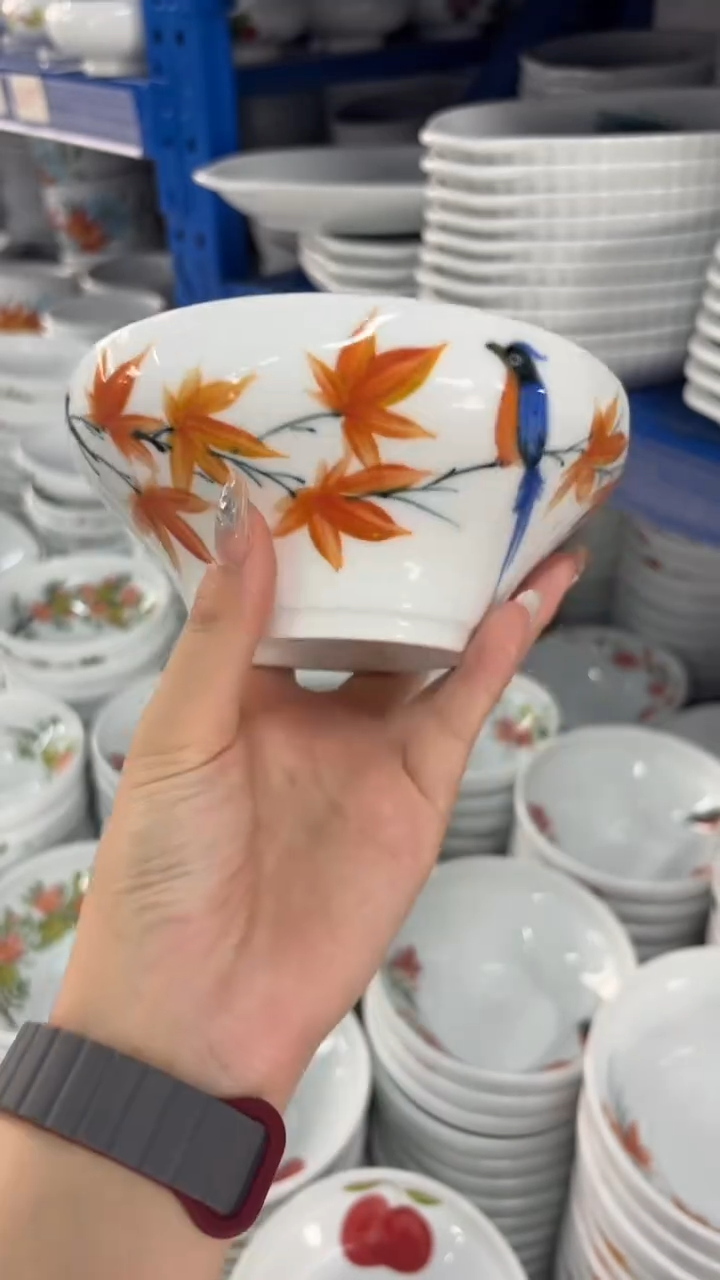 瓷片景德镇陶瓷食品级手绘釉中彩-葫芦碗