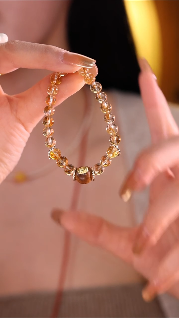 【闪购商品】黄晶手链未镶嵌黄水晶手链